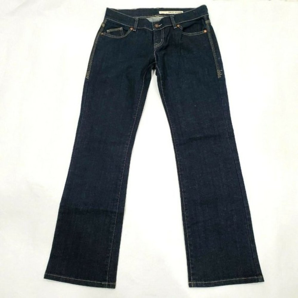 DKNY Jeans women's flare long blue jean pants
